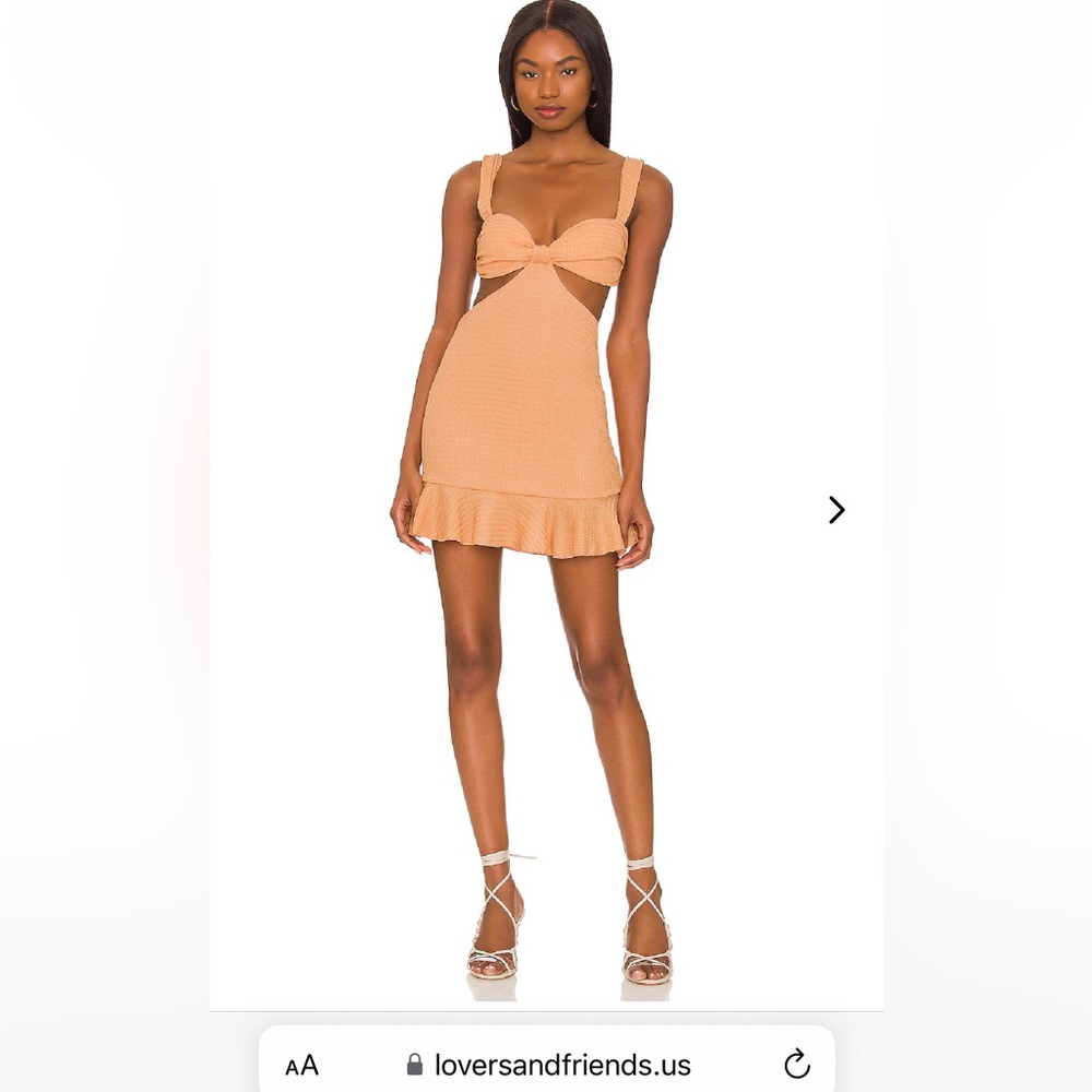 Lovers and Friends Sun Drenched Mini Dress in Orange size MED Nwt